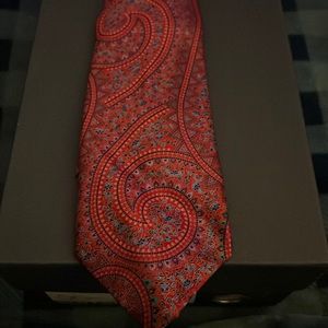 Zegna Red Silk Quindici Tie